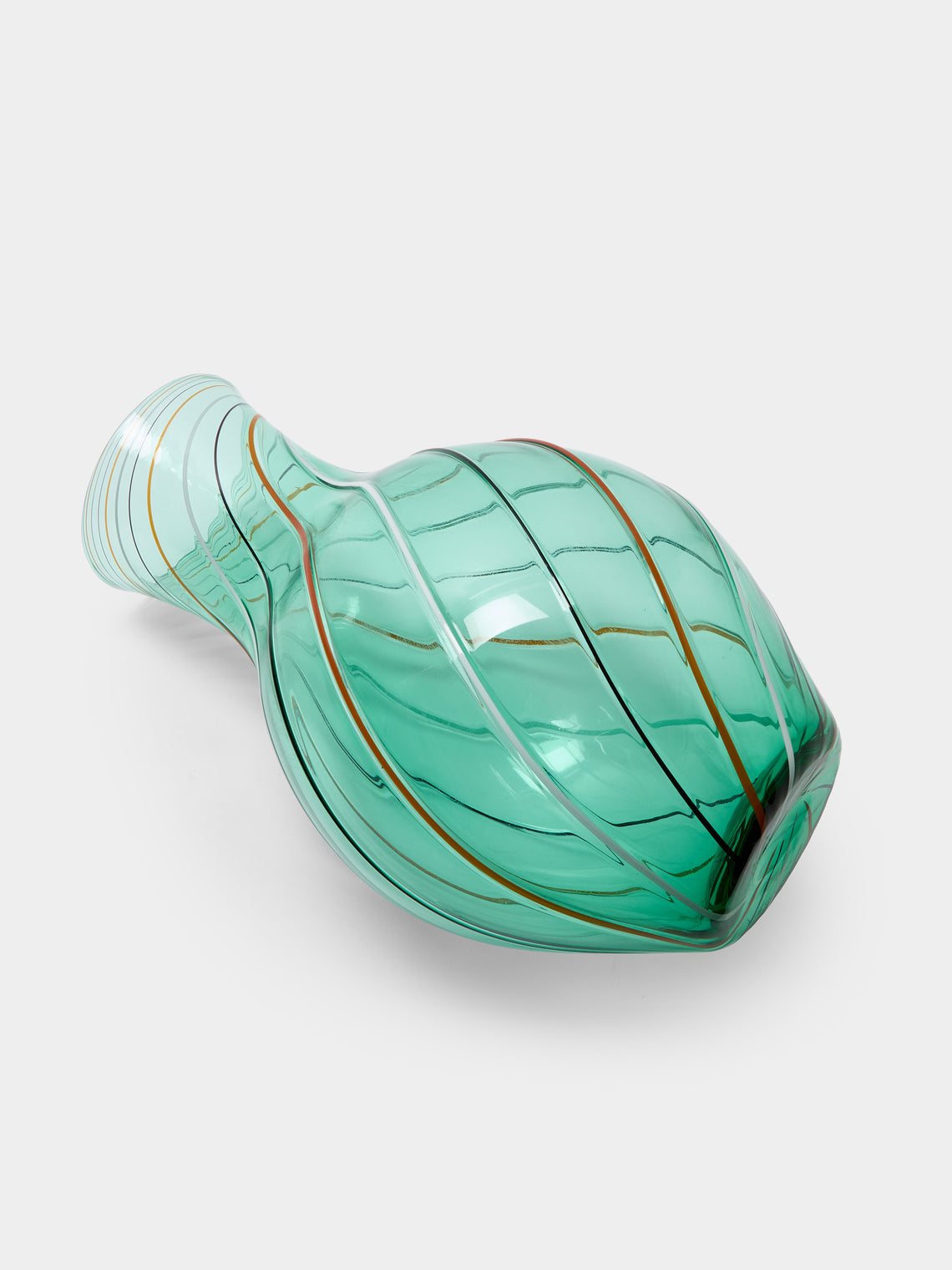 Antique and Vintage - 1980s Marco Toso Borella Murano Glass Vase (14.5in/37cm) - Green - ABASK