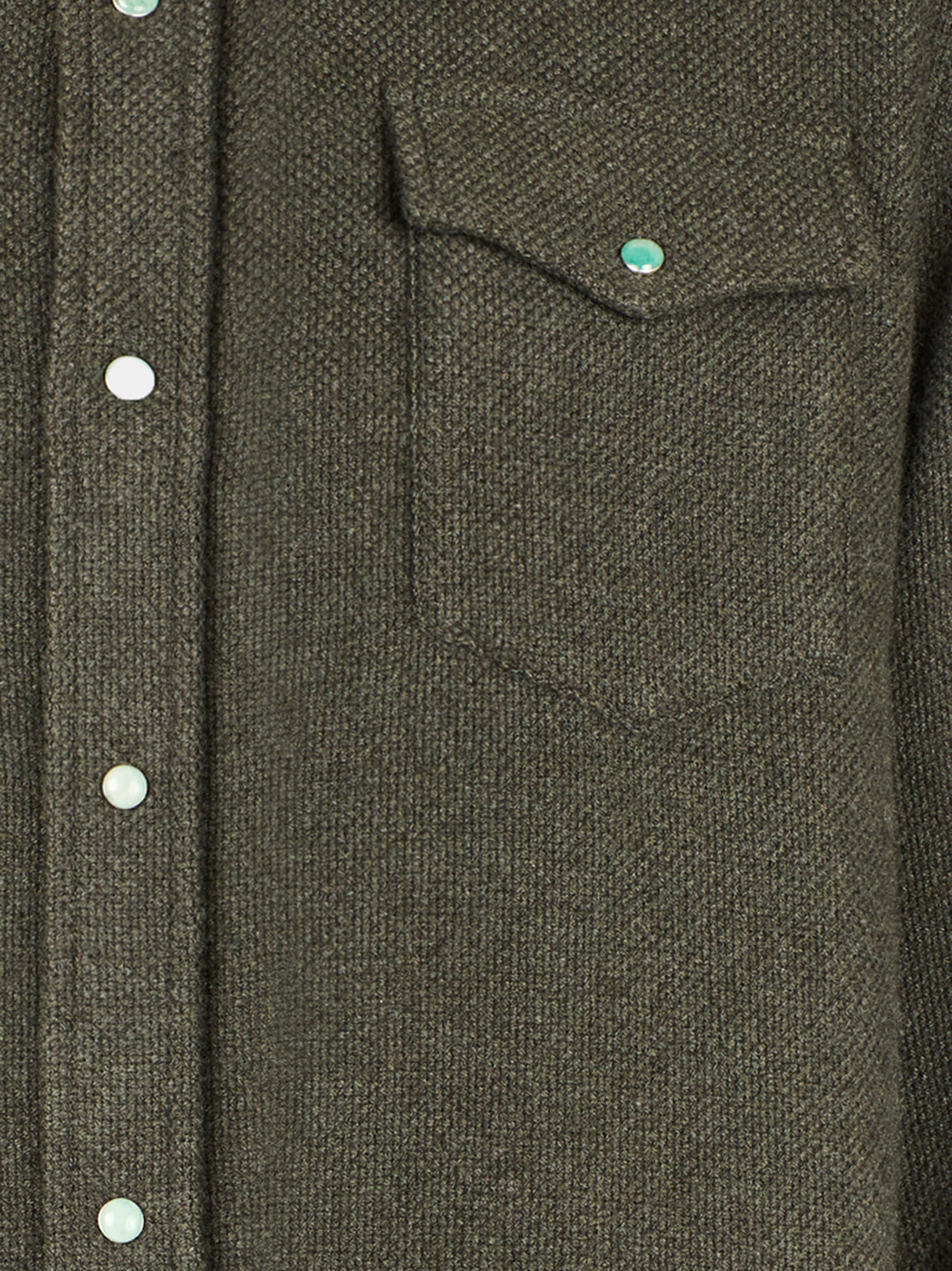 God's True Cashmere - Sable Cashmere Shirt | Size: S - Green - ABASK