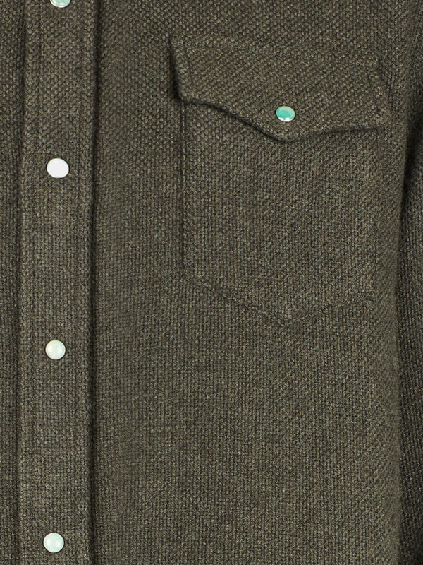 God's True Cashmere - Sable Cashmere Shirt | Size: S - Green - ABASK