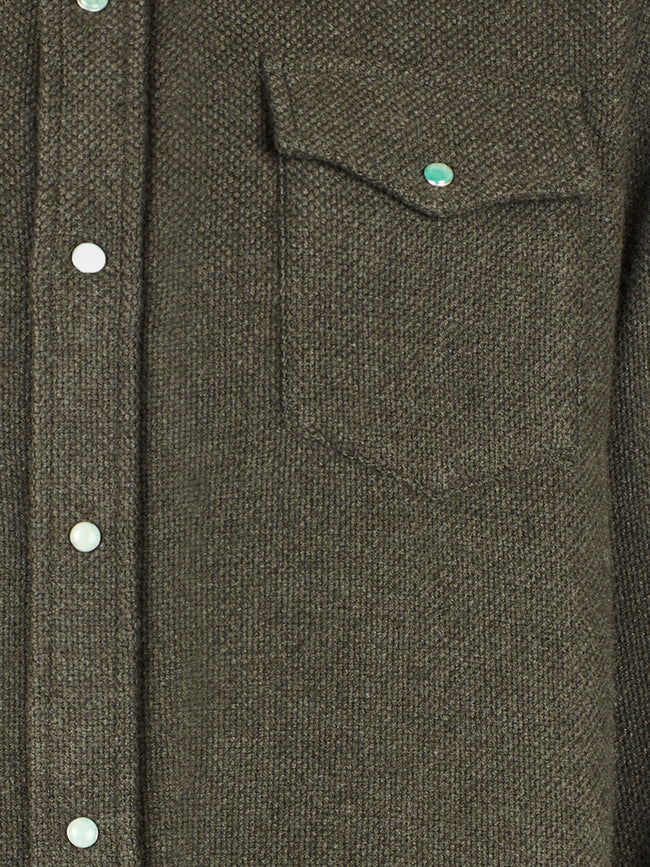 God's True Cashmere - Sable Cashmere Shirt | Size: S - Green - ABASK