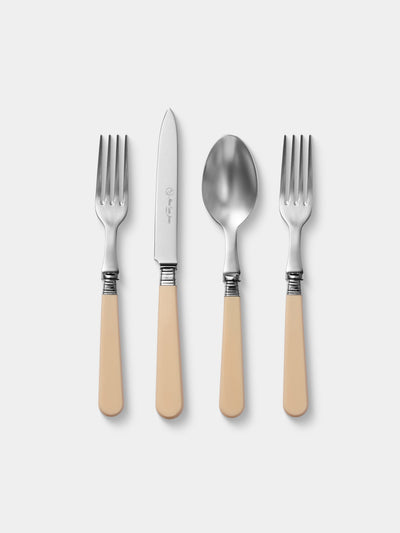 Alain Saint-Joanis - | Set of 4 Pieces | Joyau Resin Starter / Dessert Cutlery - Cream - ABASK - 