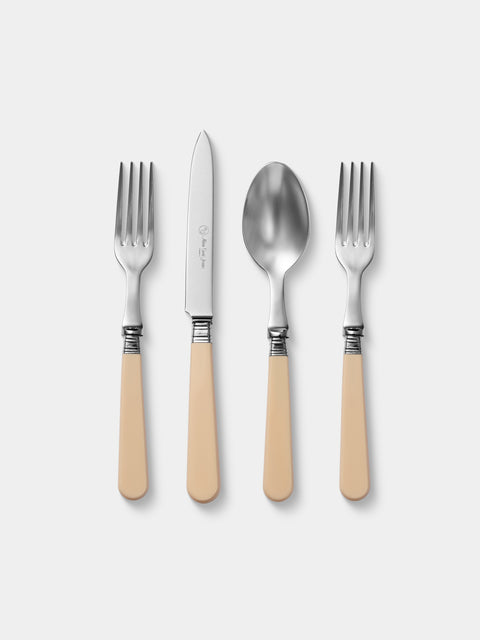 Alain Saint-Joanis - | Set of 4 Pieces | Joyau Resin Starter / Dessert Cutlery - Cream - ABASK - 