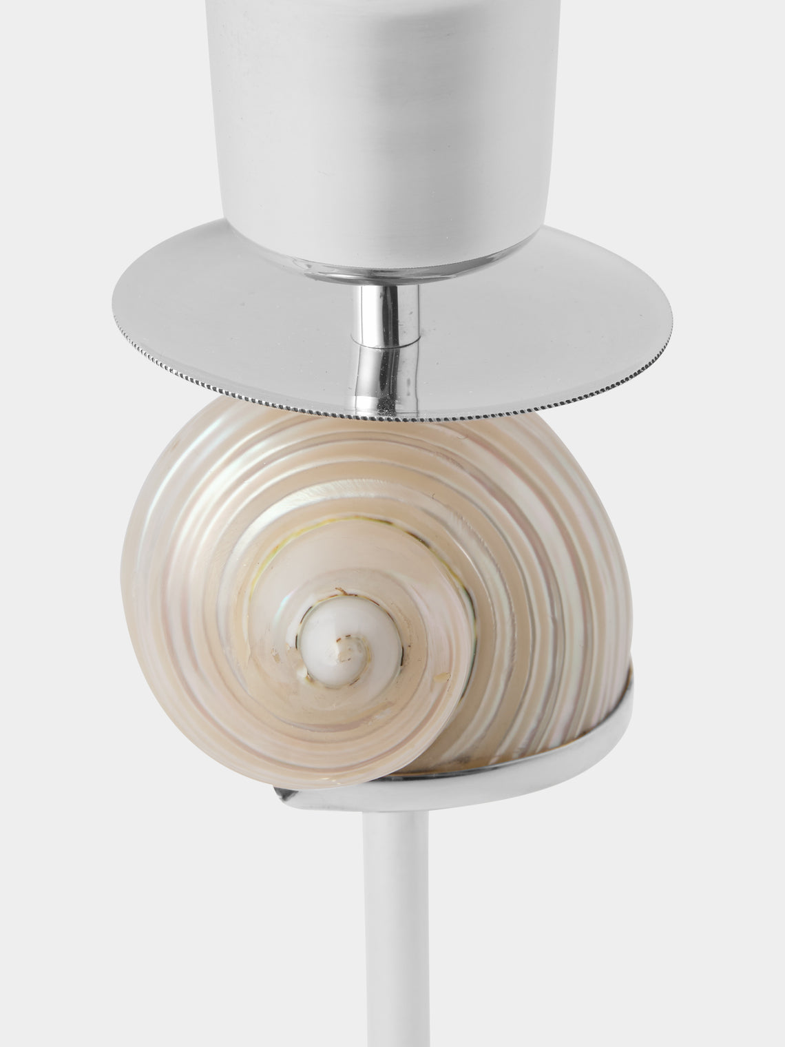 Tavares 1922 - Spiral Silver and Shell Candlestick - Silver - ABASK