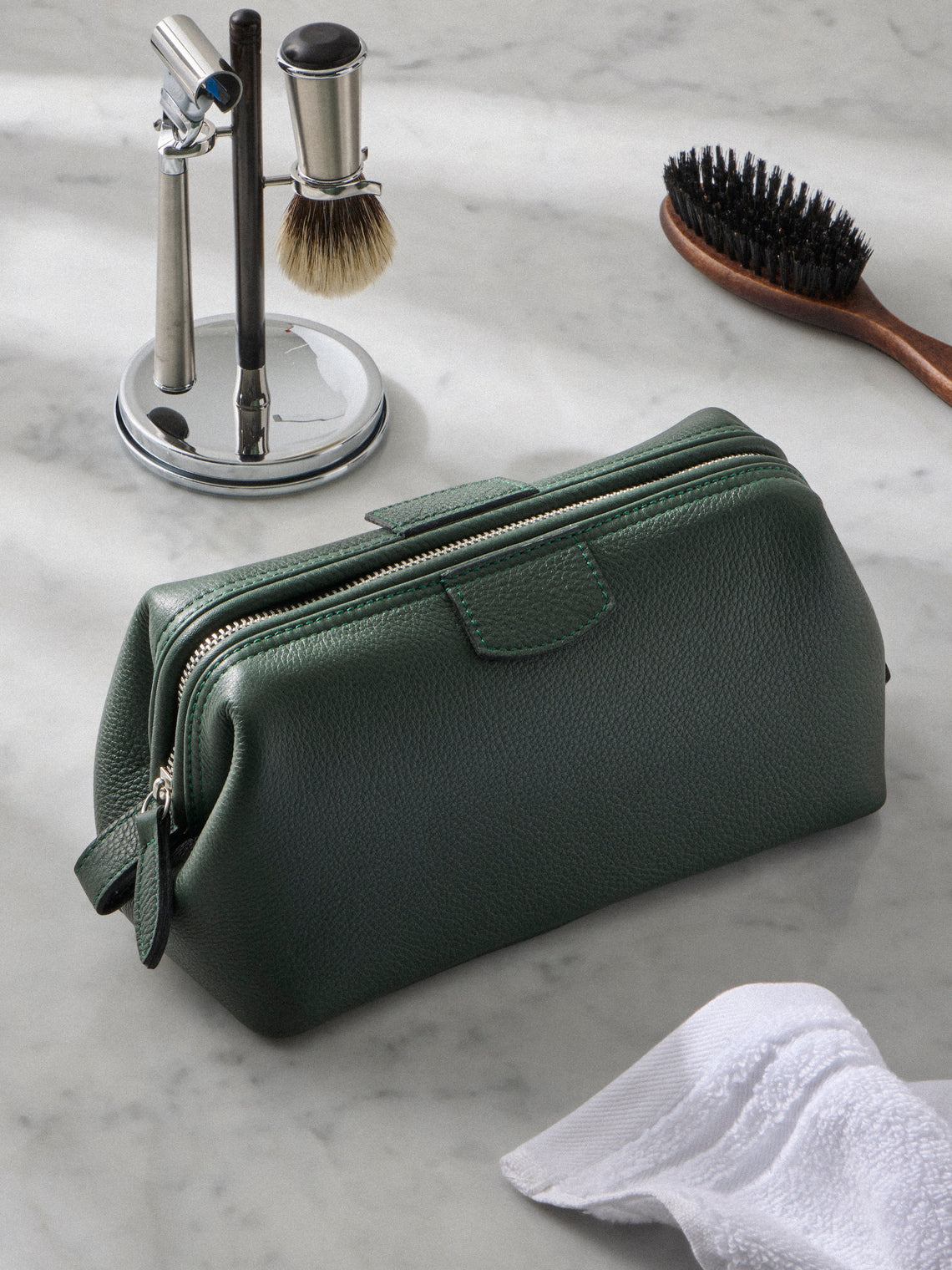F. Hammann - Mousetrap Leather Medium Wash Bag - Green - ABASK