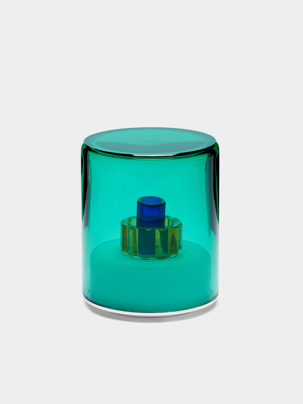 Green Wolf Lighting - Verde II Hand-Blown Murano Glass Portable Table Light - Green - ABASK - 