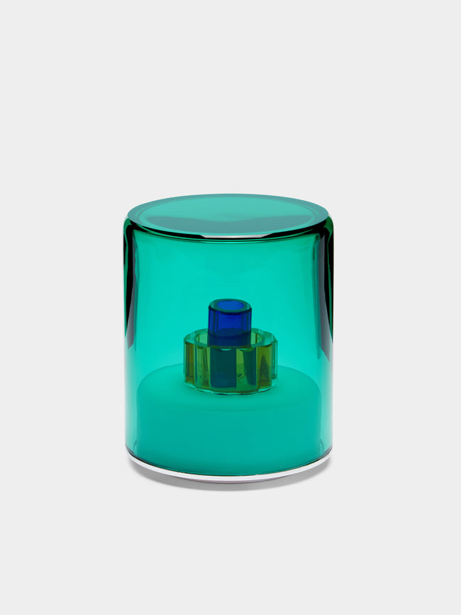 Green Wolf Lighting - Verde II Hand-Blown Murano Glass Portable Table Light - Green - ABASK - 