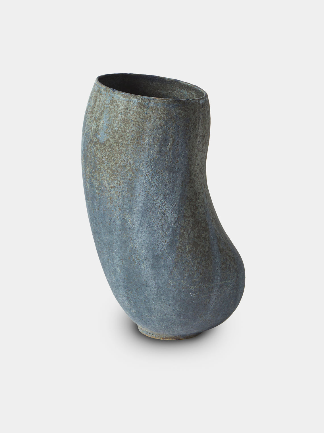 Linda Ouhbi - 41/2025 Hand-Built Stoneware Vase (10in/25cm) - Blue - ABASK - 