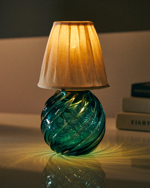 Yali Glass - Twist Bar Hand-Blown Murano Glass Portable Lamp - Blue - ABASK