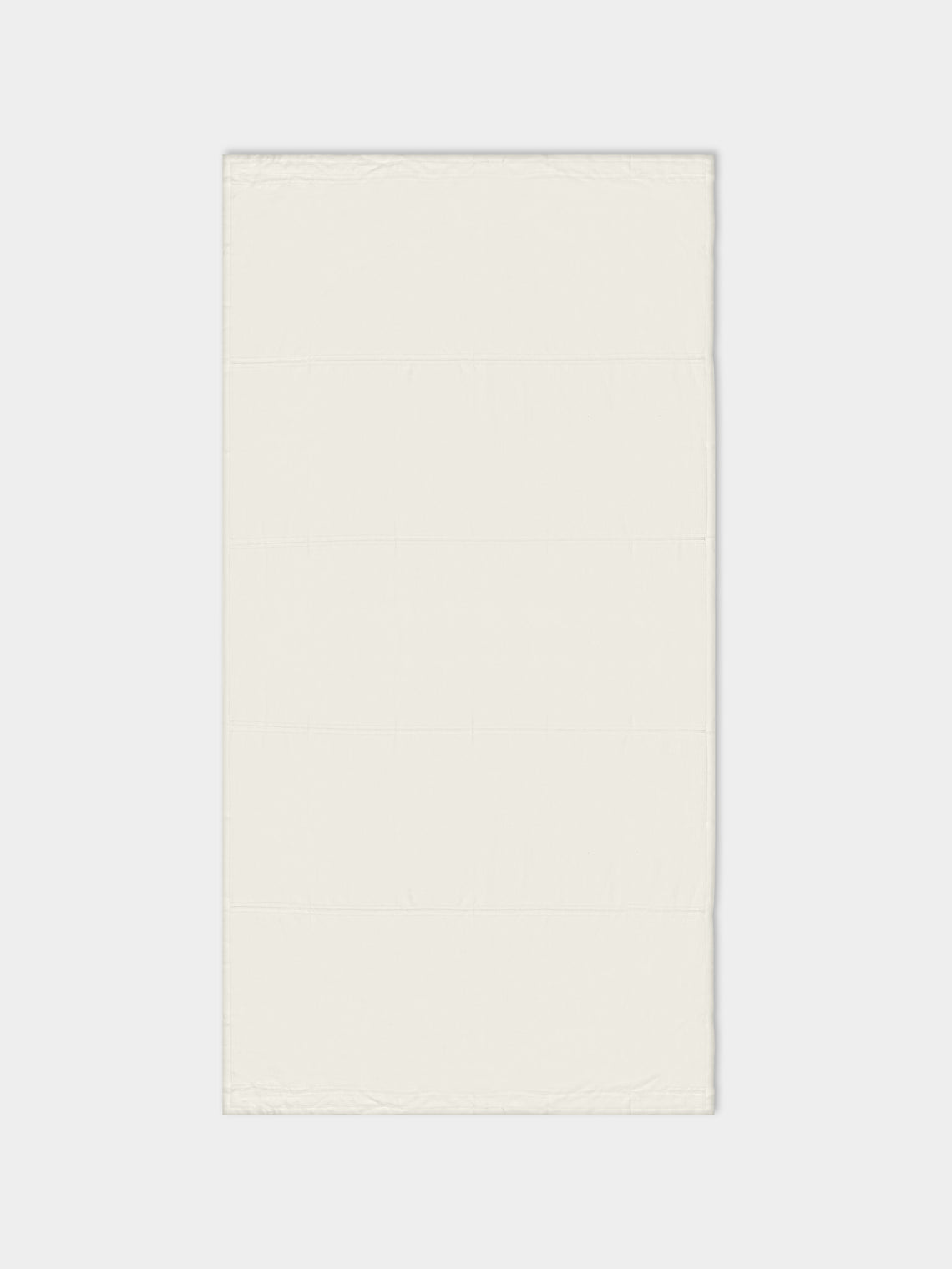 Volga Linen - Diamond-Stitch Linen Rectangular Tablecloth - White - ABASK