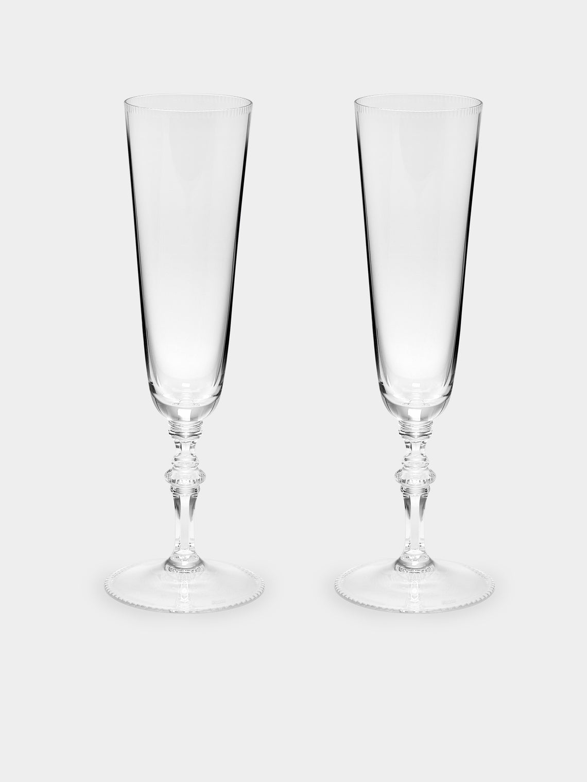 Moser - Mozart Hand-Blown Crystal Champagne Glass (Set of 2) - Clear - ABASK
