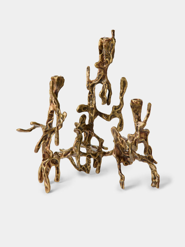 Viya - Harappa Brass Candelabra - Bronze - ABASK - 