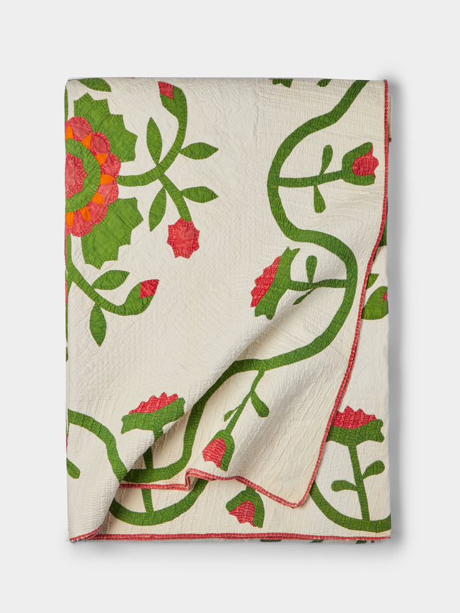 Vintage Sourced - 1860s American Floral Patchwork Quilt -  - ABASK - 
