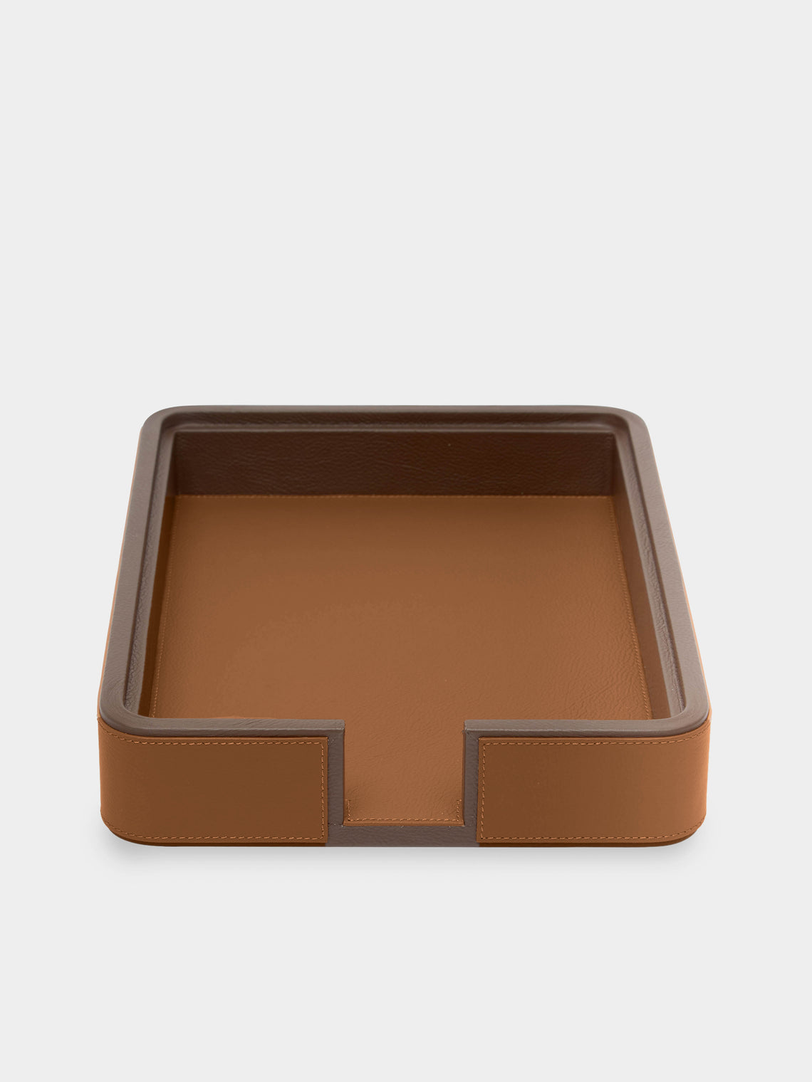 Giobagnara x Poltrona Frau - Leather A4 Paper Tray - Tan - ABASK