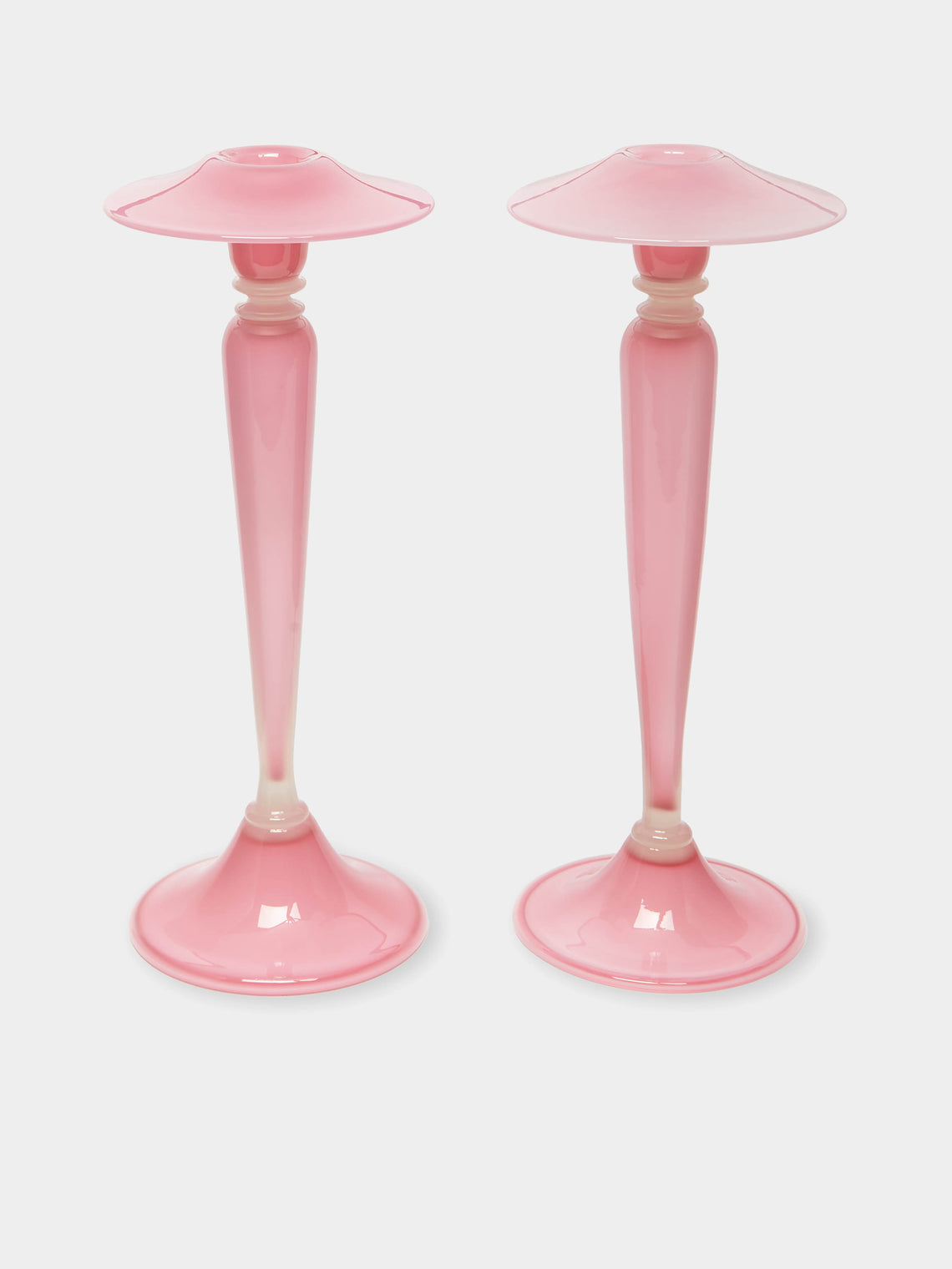 Antique and Vintage - 1920s Frederick Carder for Steuben Glass Candlesticks (Set of 2) -  - ABASK - 