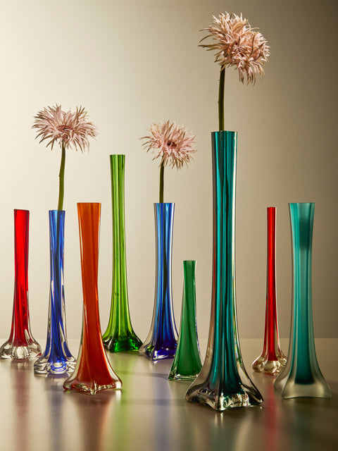 Antique and Vintage - 20th-Century Schneider Glass Bud Vases (Set of 9) - Multiple - ABASK