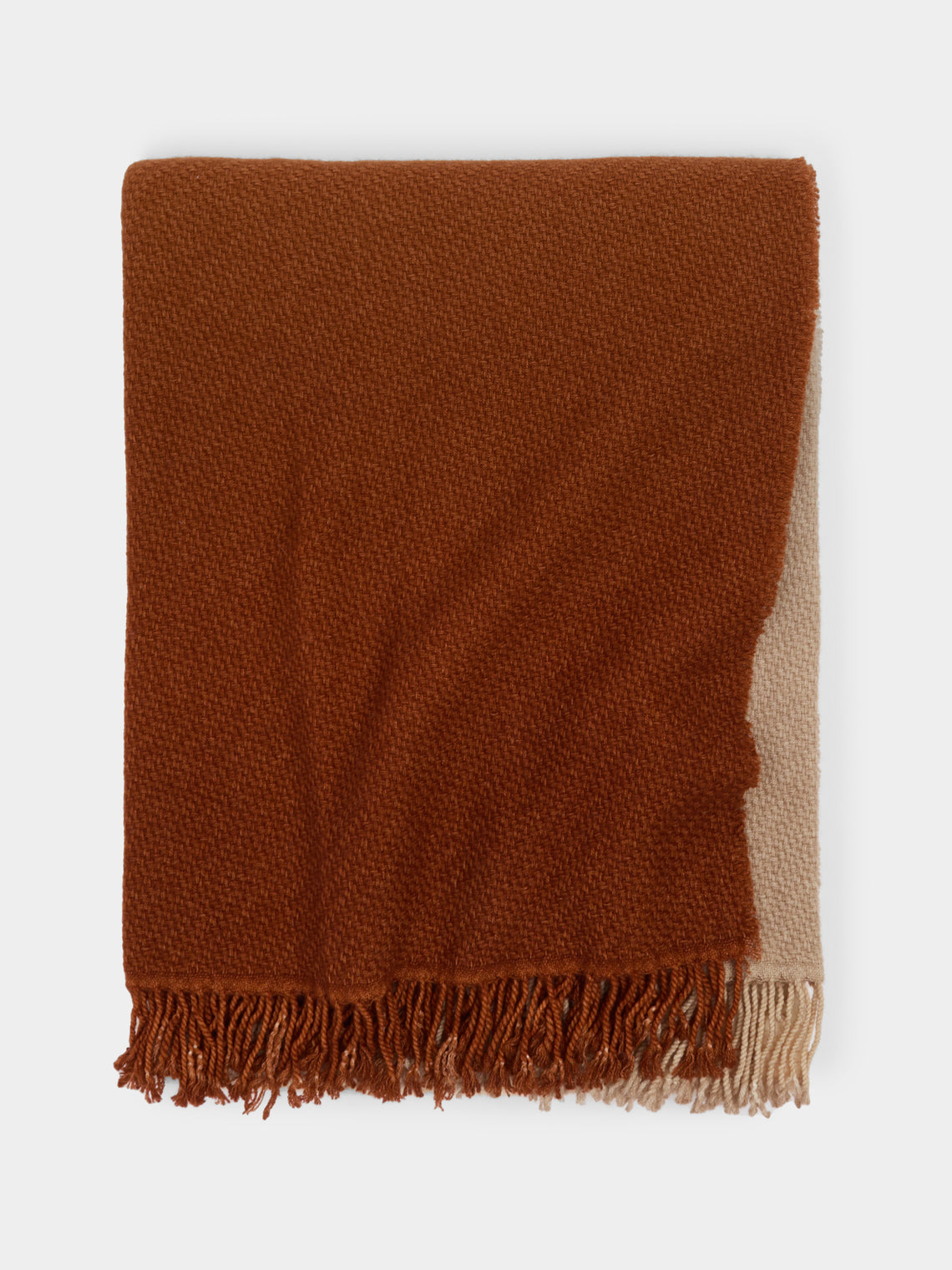 Alonpi - Soleil Cashmere Blanket (75in/1.9m) - Orange - ABASK