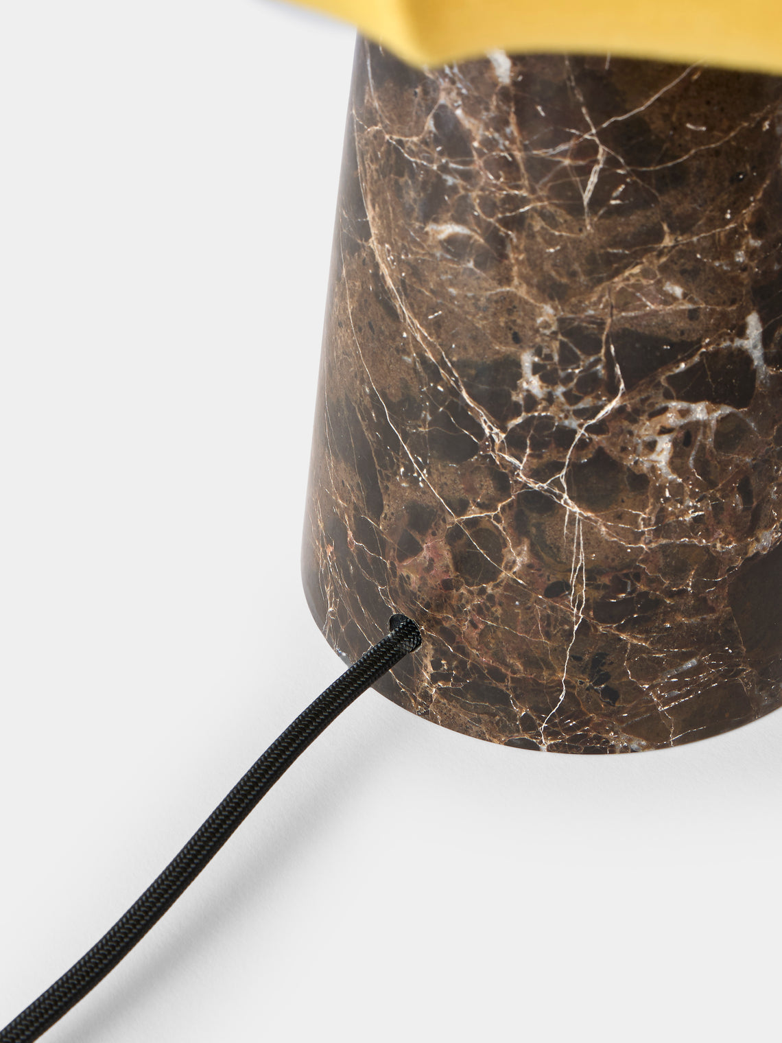 Zavadski - Andorra Art Deco Stone and Fabric Table Lamp - Brown - ABASK