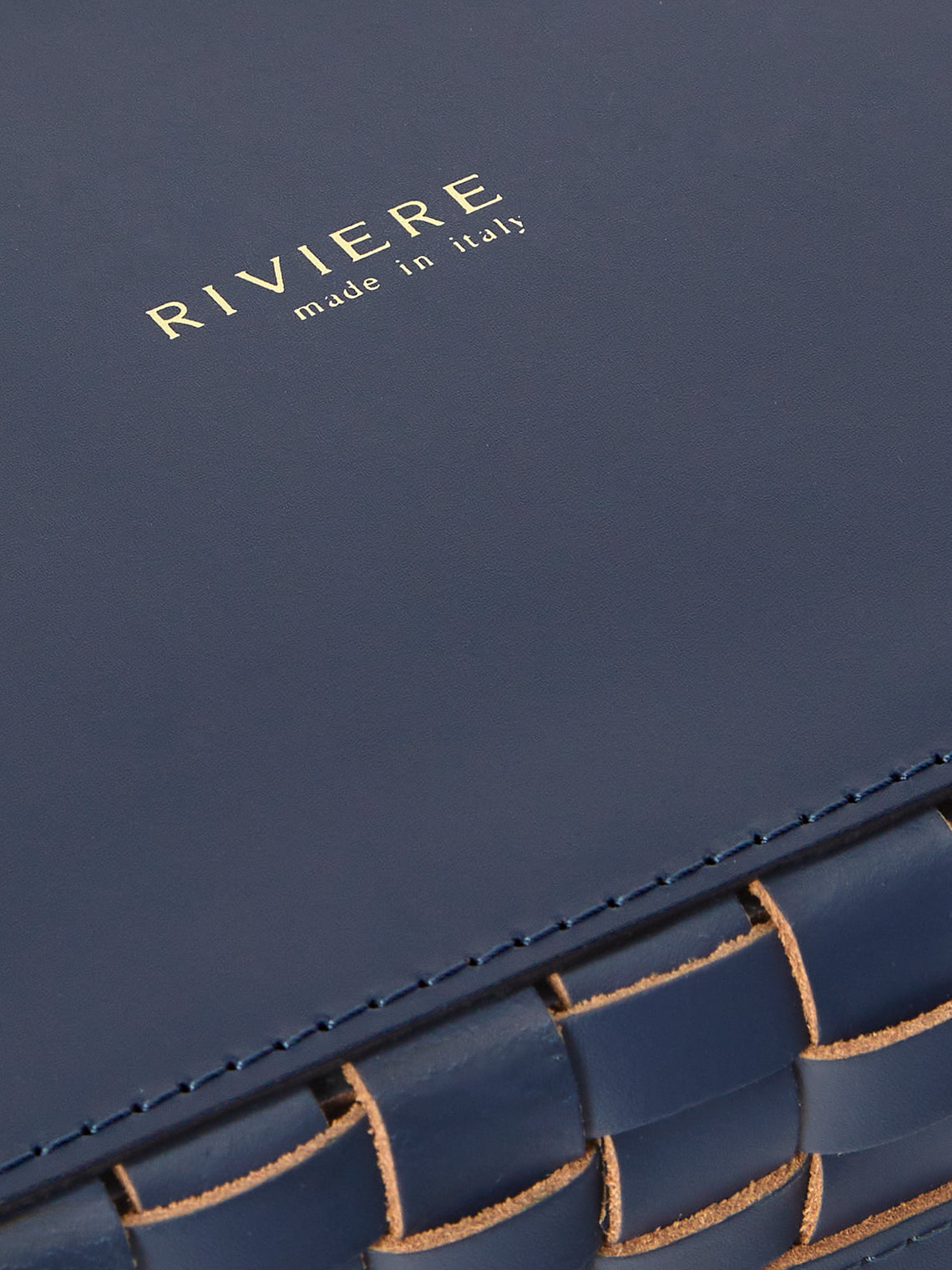 Riviere - Barcelona Water-Resistant Leather Low Basket - Blue - ABASK