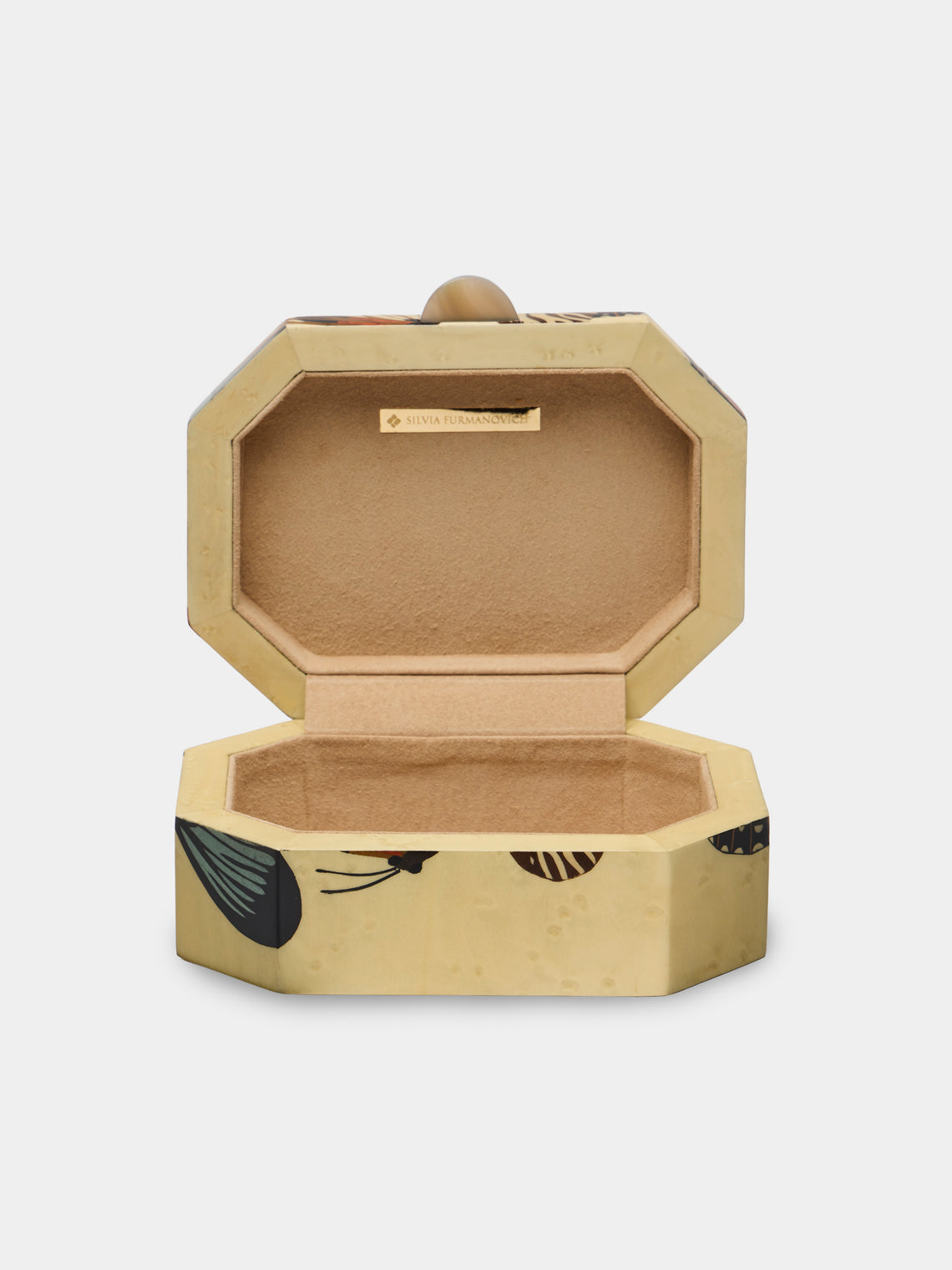 Silvia Furmanovich - Butterflies Marquetry Wood Jewelry Box - Multiple - ABASK