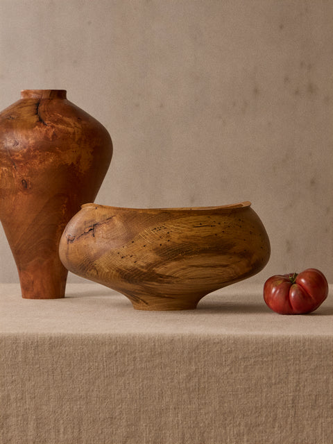 Iida Woodturning - Hand-Turned Ash Oil-Finish Bowl - Brown - ABASK