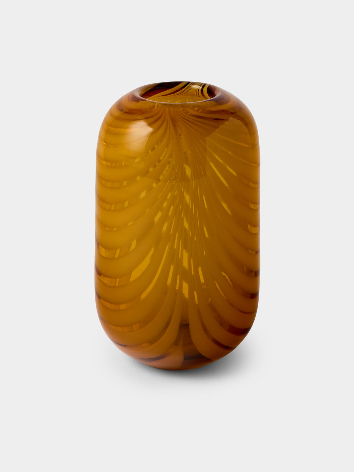 Antique and Vintage - Mid-Century Glass Vase - Orange - ABASK - 