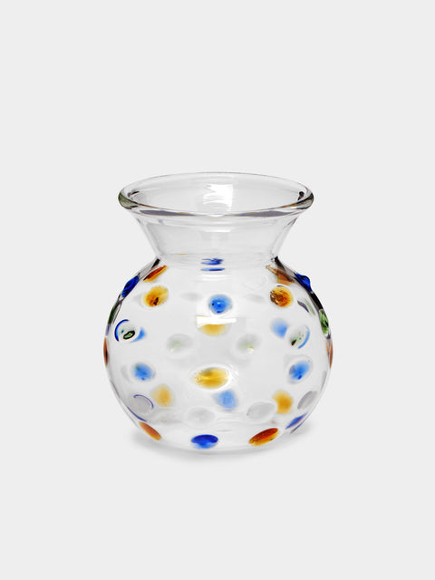 Malaika - Dotty Hand-Blown Glass Bud Vase -  - ABASK - 