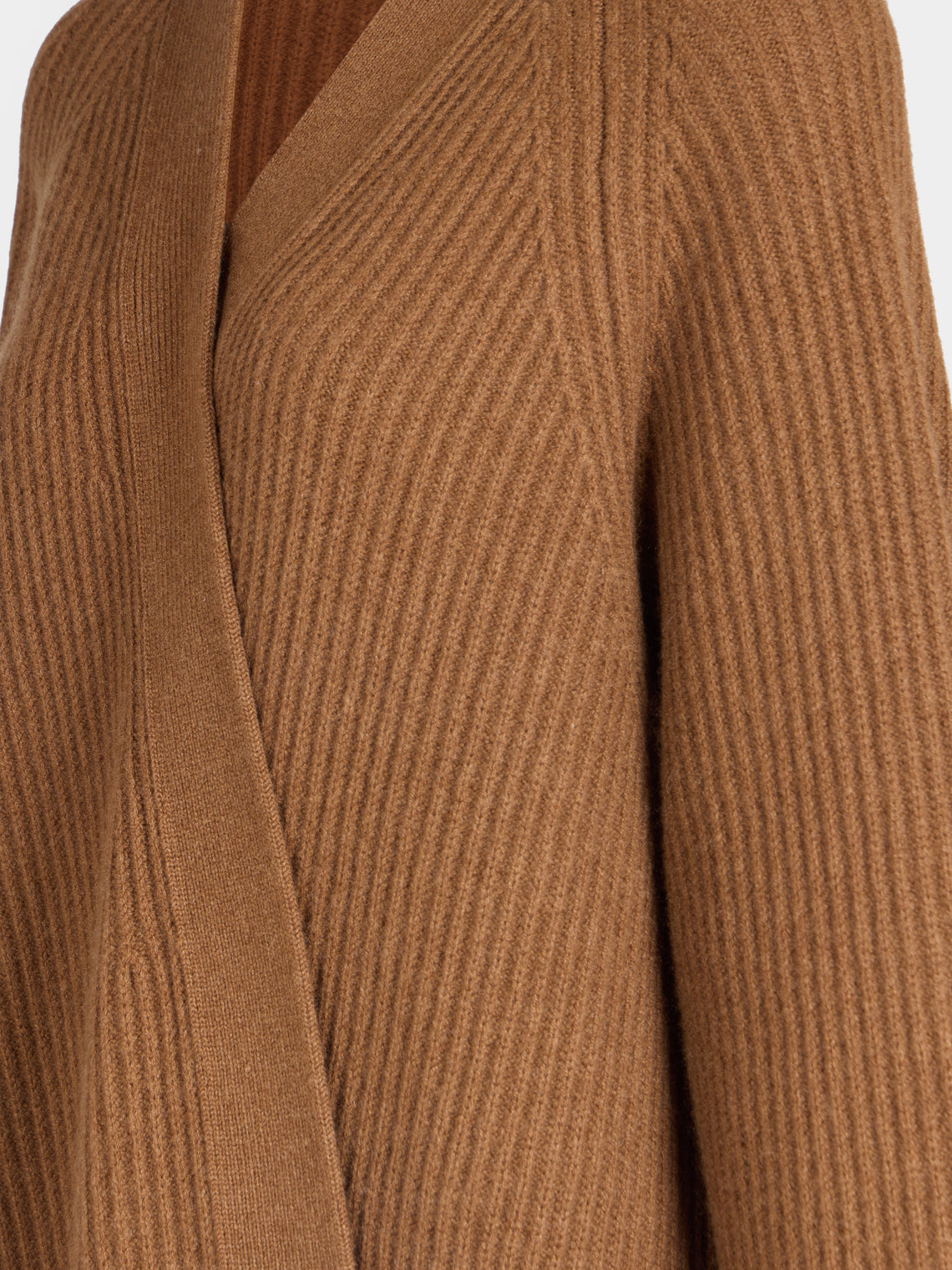 Dusan - Ribbed Wool Long Cardigan | One Size - Tan - ABASK