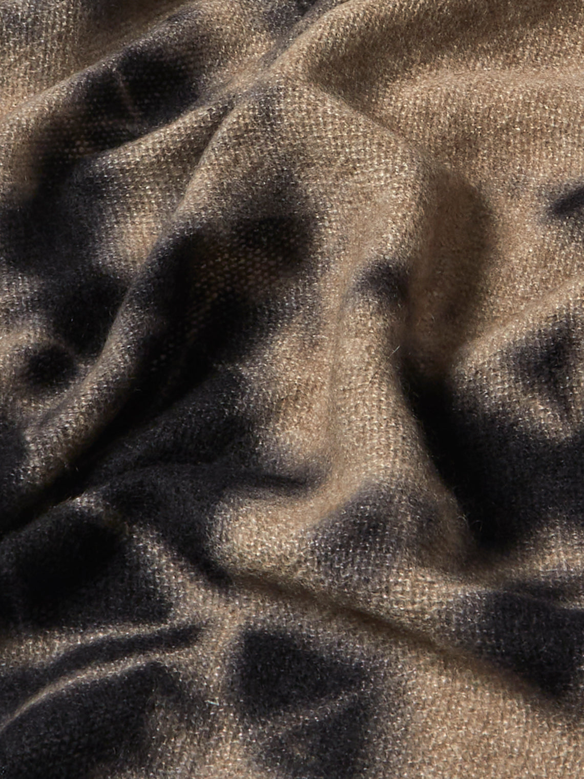 Suzusan - Shibori Cashmere Shawl - Black - ABASK