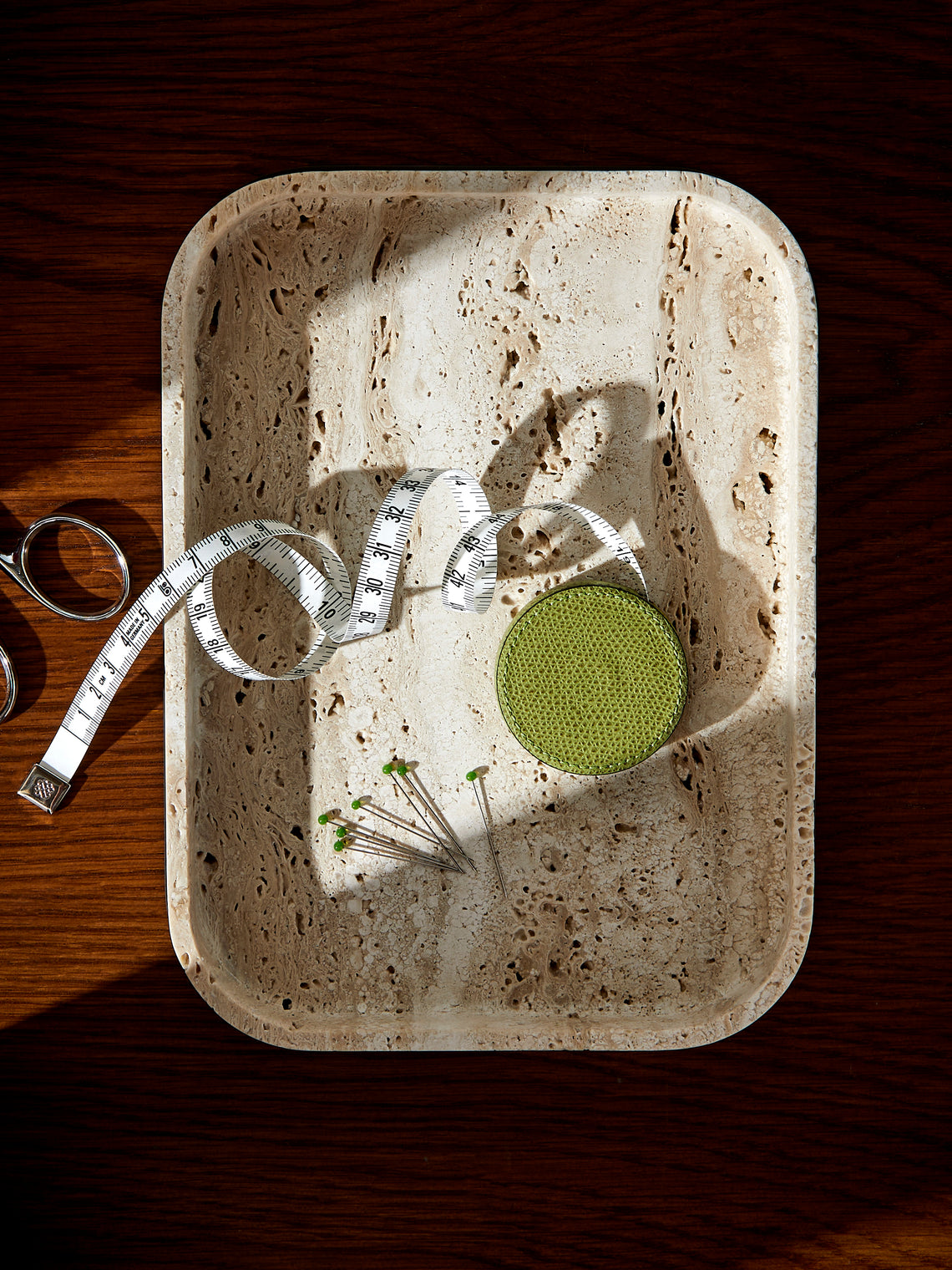 Giobagnara - Leather Pocket Roller Tape Measure - Green - ABASK