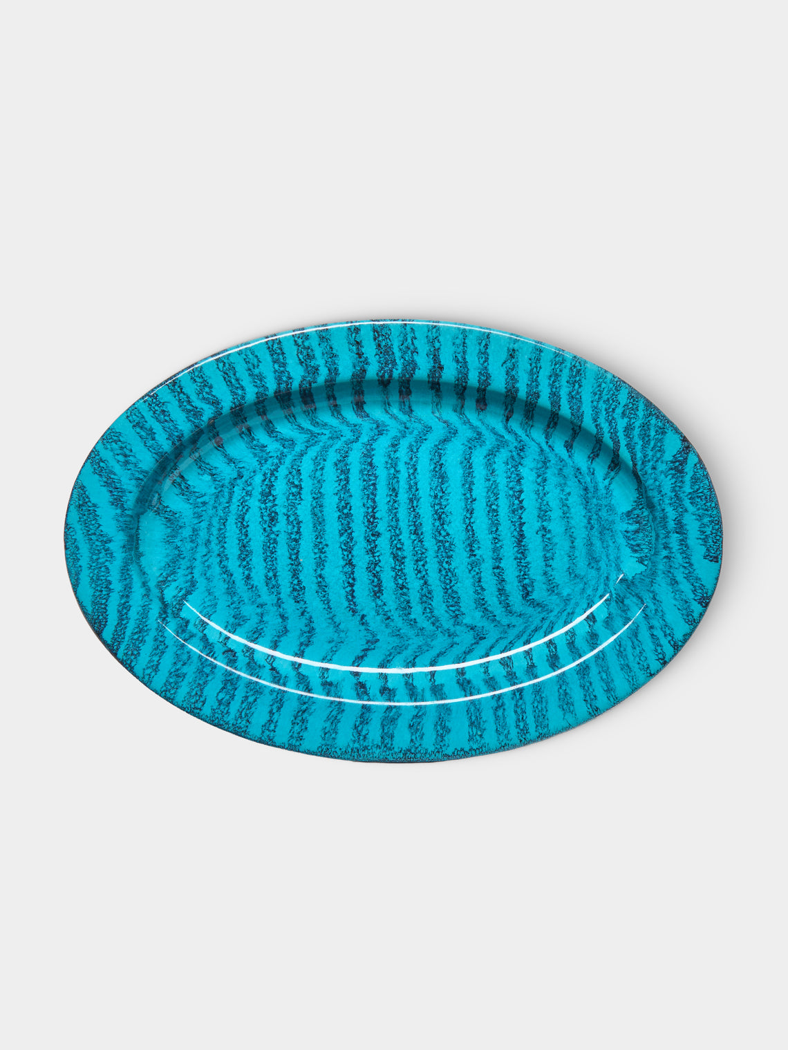 Vintage Montpellier - 1950s Robert Picault Ceramic Serving Platter - Clear - ABASK