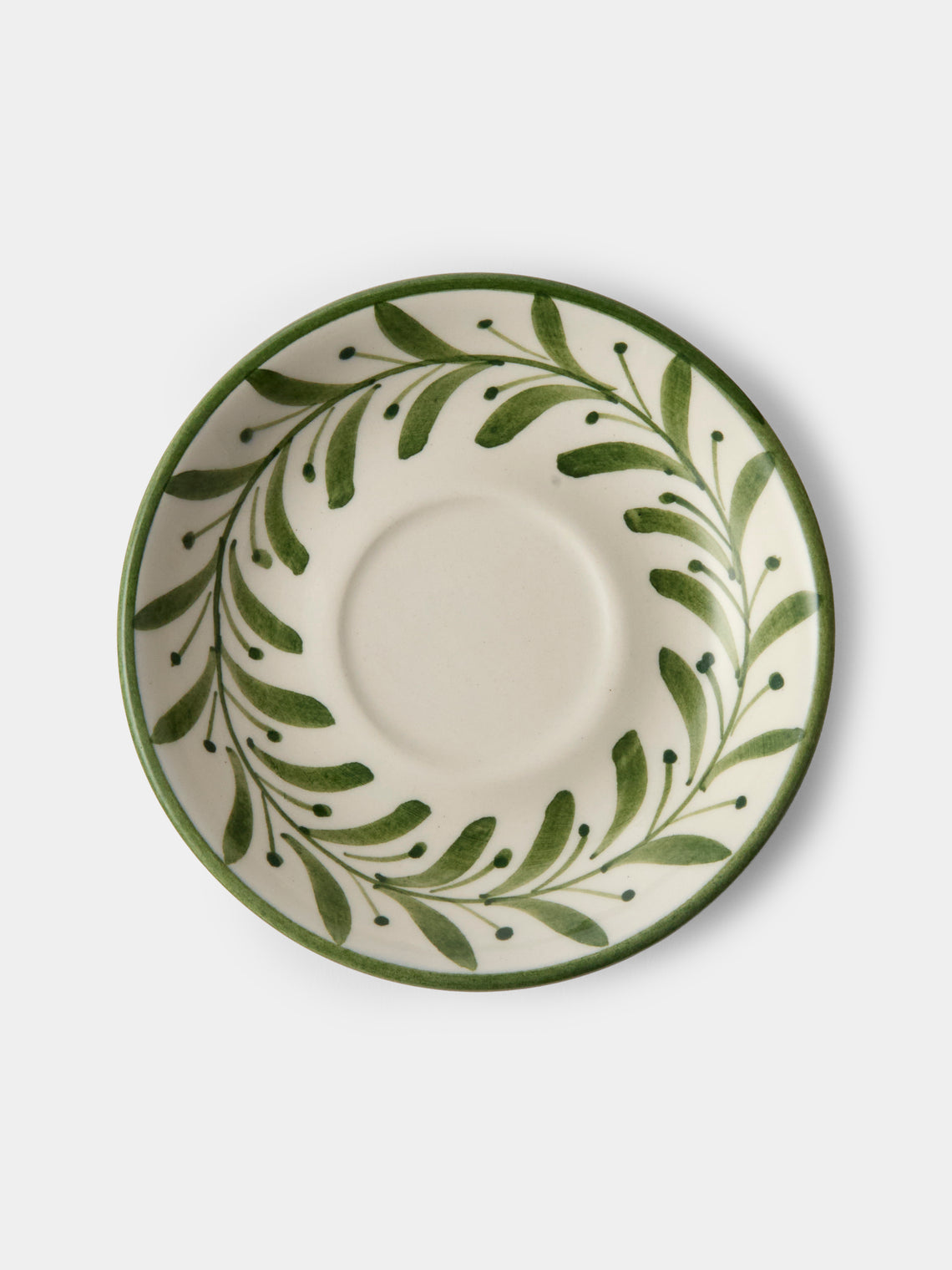 CasaLatina - Helecho Hand-Painted Ceramic Espresso Cups (Set of 4) - Green - ABASK