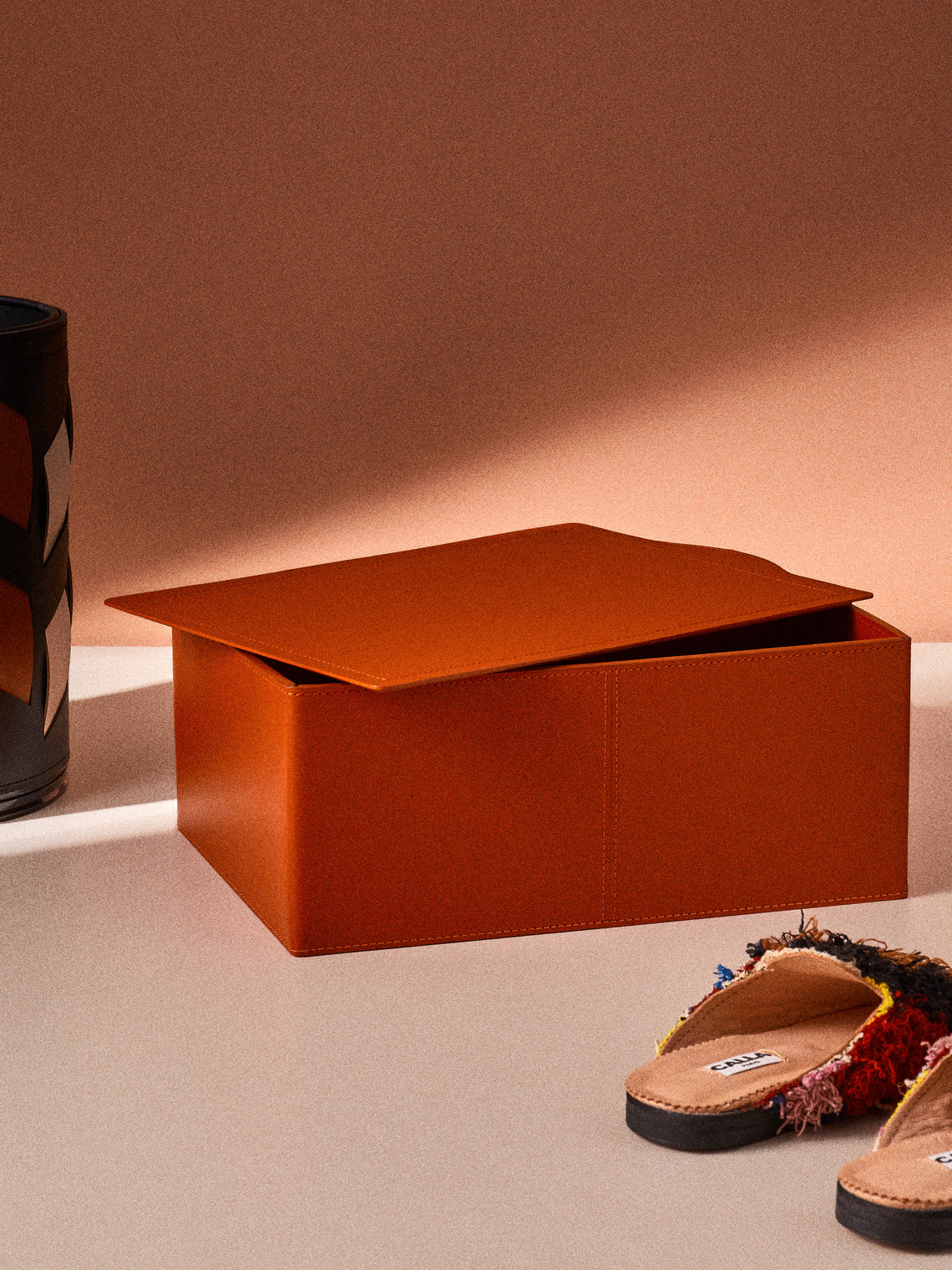 Rudi - Sciuscià Leather Shoe Box - Orange - ABASK