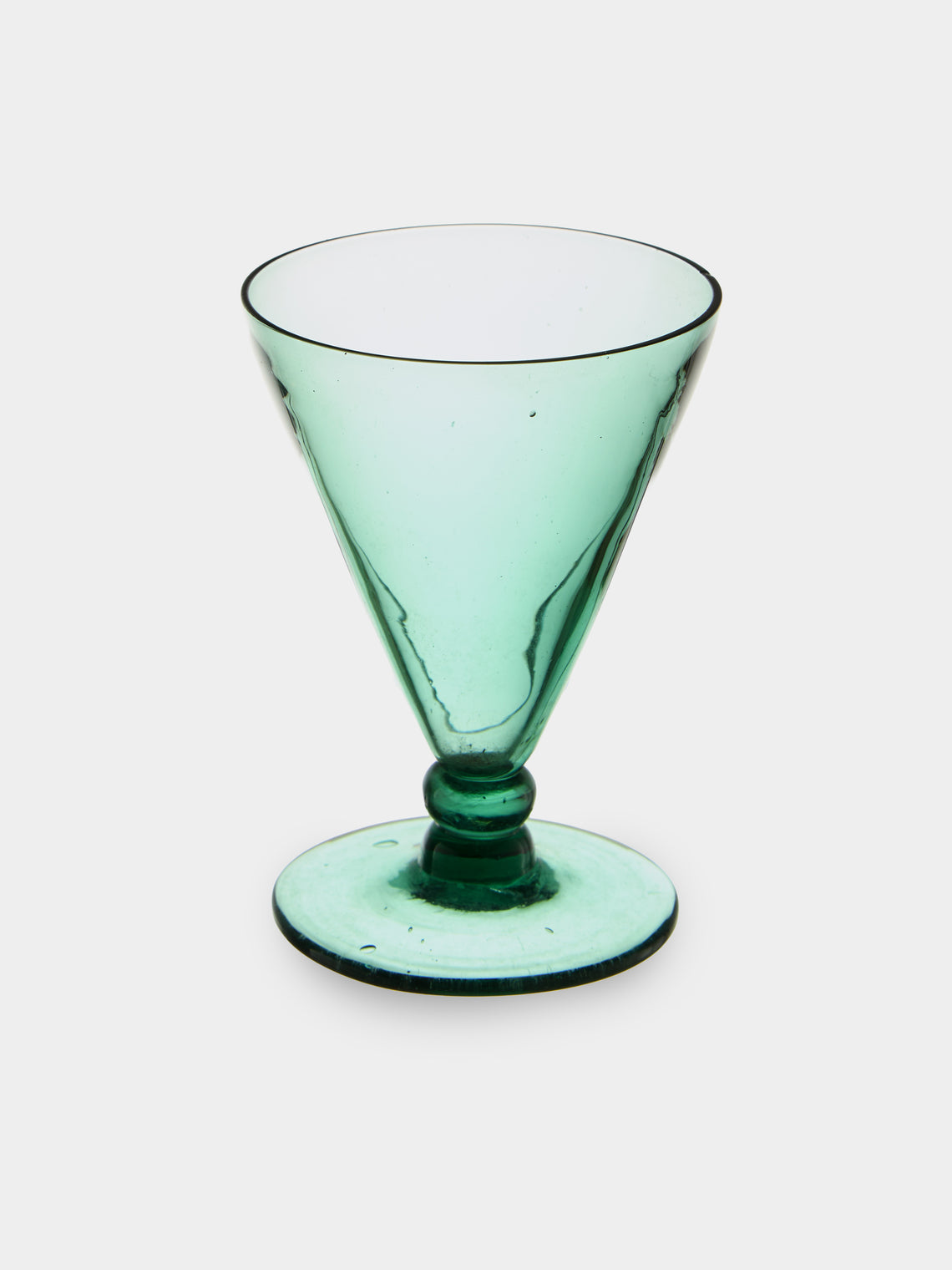 Antique and Vintage - 1930s Venetian Wine and Liqueur Glasses (Set of 12) - Green - ABASK