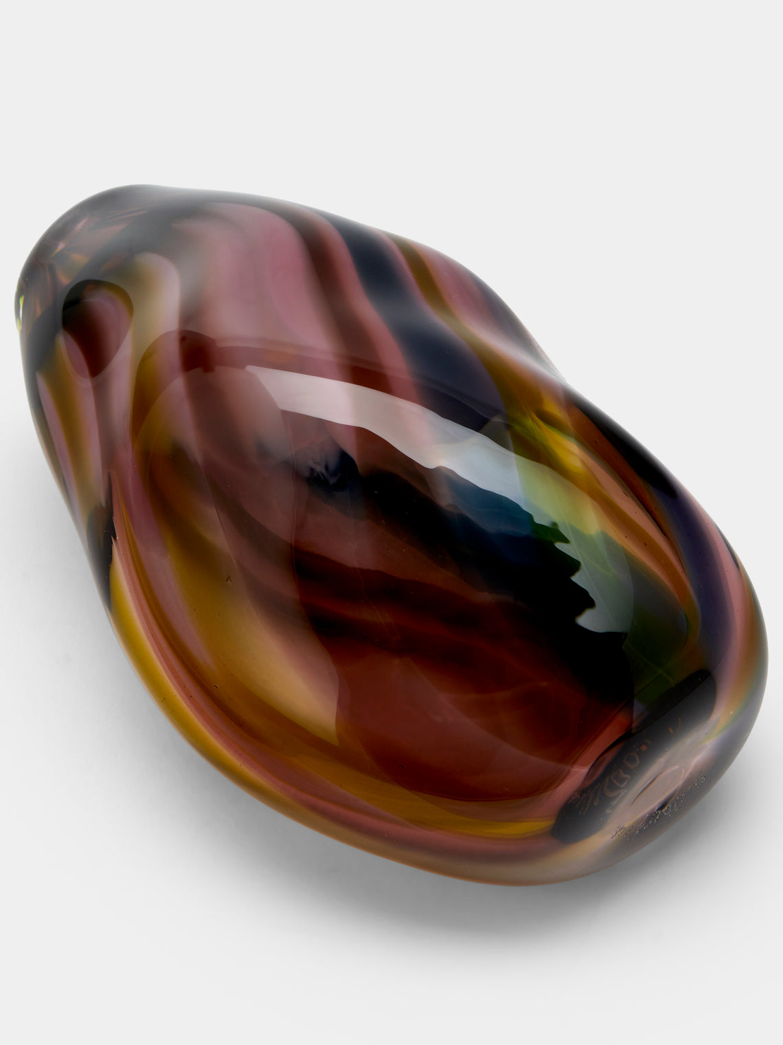 Michele Oberdieck - Striped Hand-Blown Glass Bud Vase (6.5in/17cm) - Multiple - ABASK