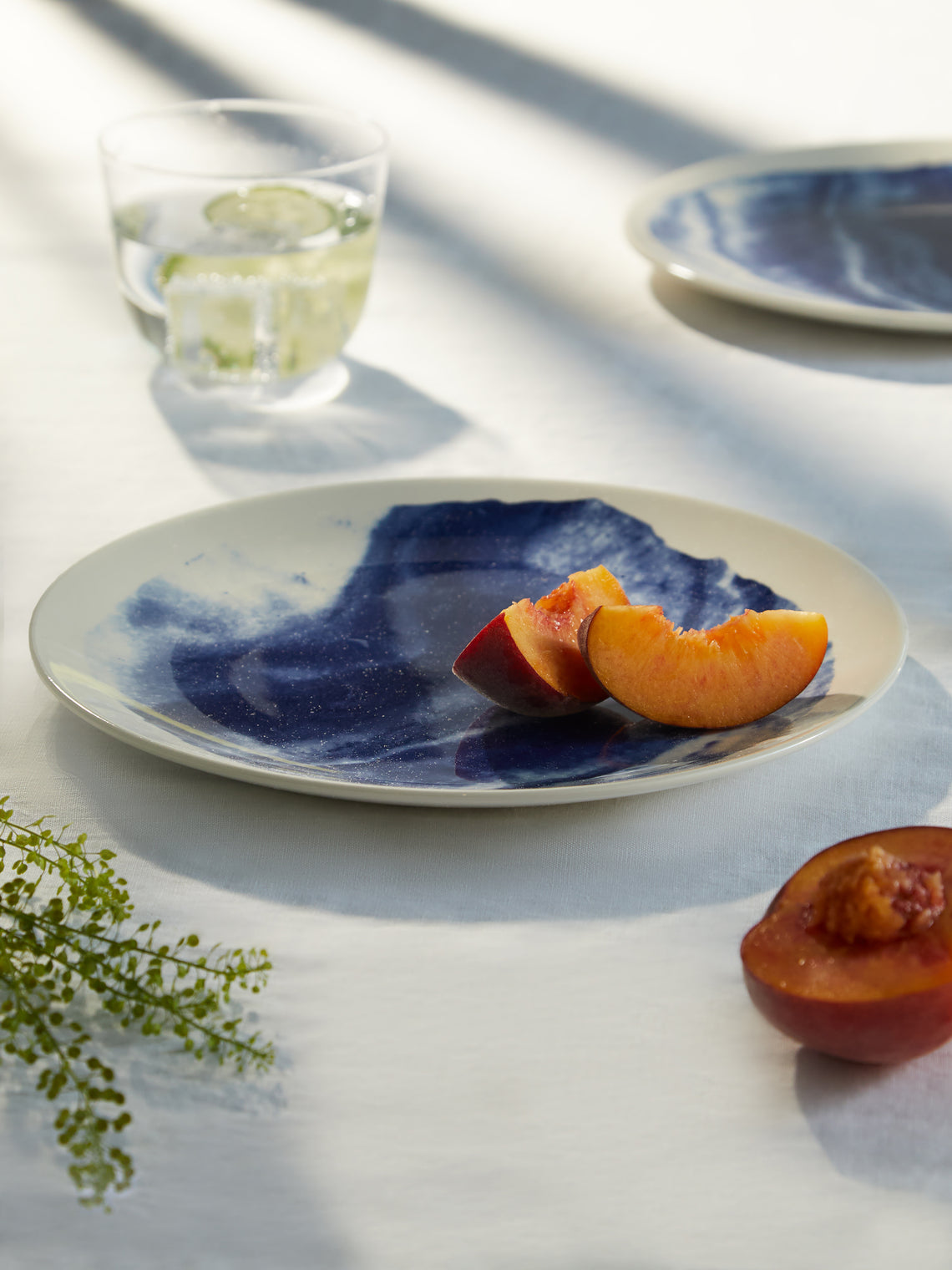 Indigo Storm Ceramic Salad / Dessert Plates – 9in/23cm (Set of 4)