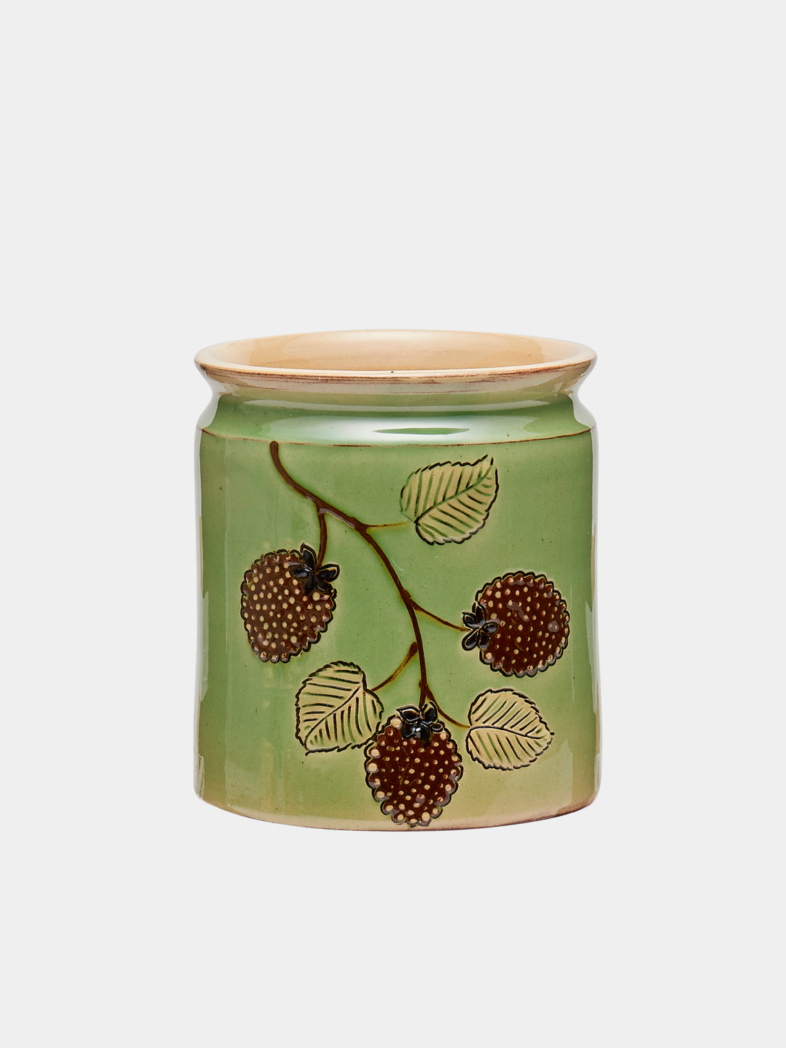 Poterie d’Évires - Berries Hand-Painted Ceramic Confiture Pots (Set of 3) - Multiple - ABASK