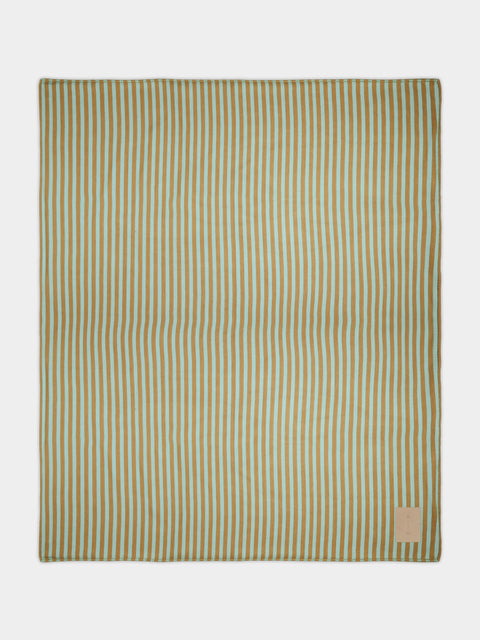 Studio Shamshiri x ABASK - Handwoven Cashmere Striped Extra Large Blanket (118in/3m) -  - ABASK