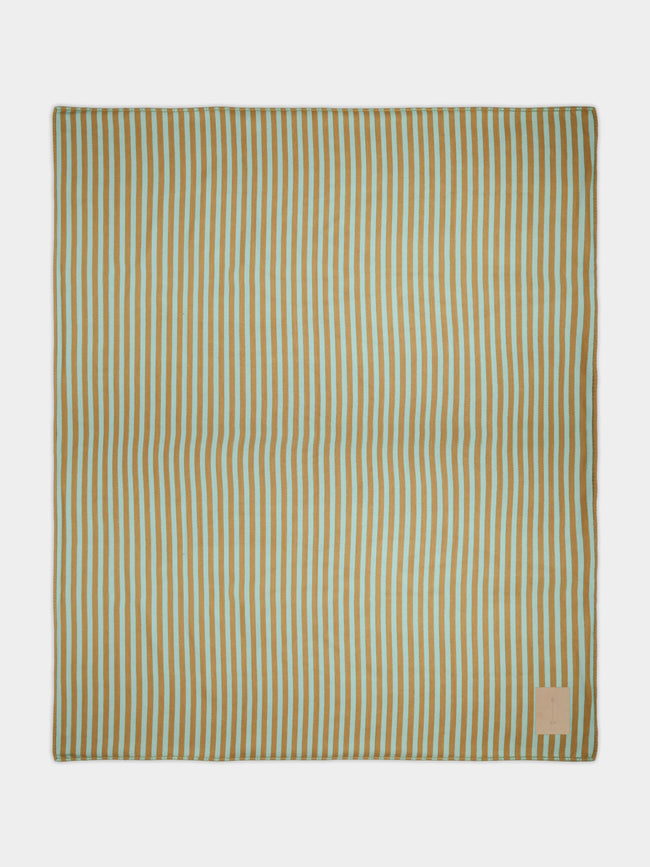 Studio Shamshiri x ABASK - Handwoven Cashmere Striped Extra Large Blanket (118in/3m) -  - ABASK