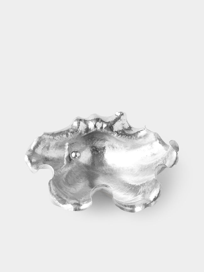 Antique and Vintage - 1970s Zucchetti Shell Solid Silver Dish - Silver - ABASK - 