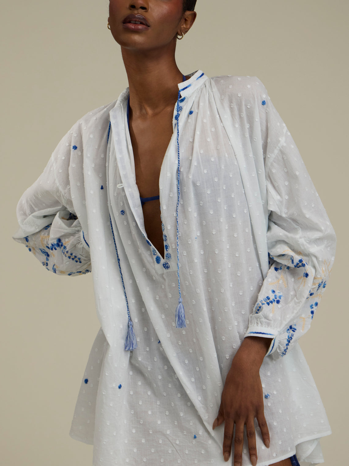 Thierry Colson - The Guise Cotton Tunic - White - ABASK