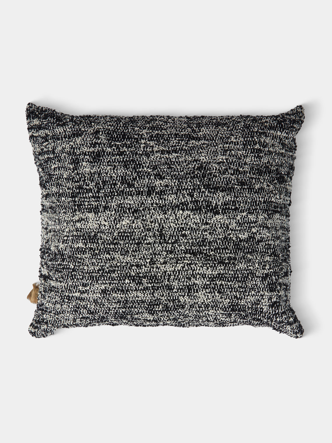 The House of Lyria - Pedale Hand-Dyed Wool Cushion (27.5in/70cm) - Black - ABASK