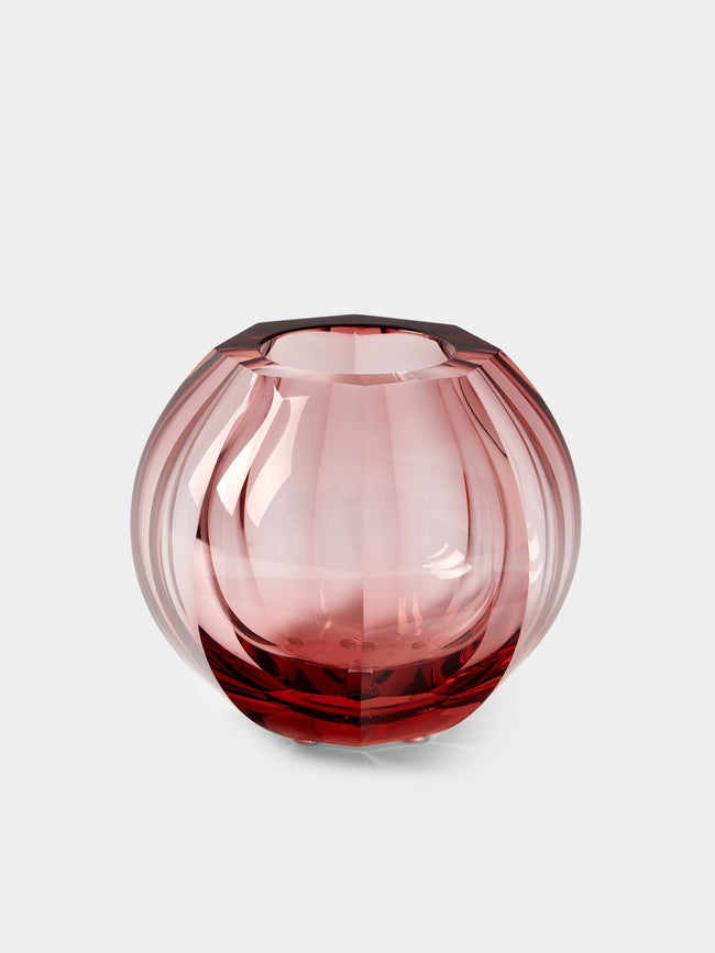 Moser - Beauty Hand-Blown Crystal Vase (5.5in/14cm) - Pink - ABASK - 