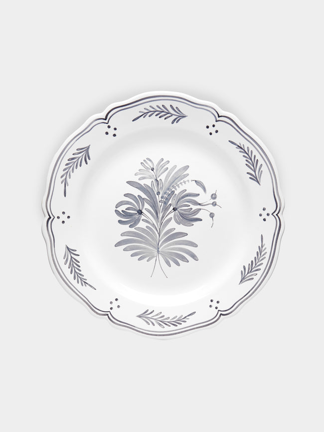 Bourg Joly Malicorne - Antique Fleurs Hand-Painted Ceramic Dinner Plate -  - ABASK - 