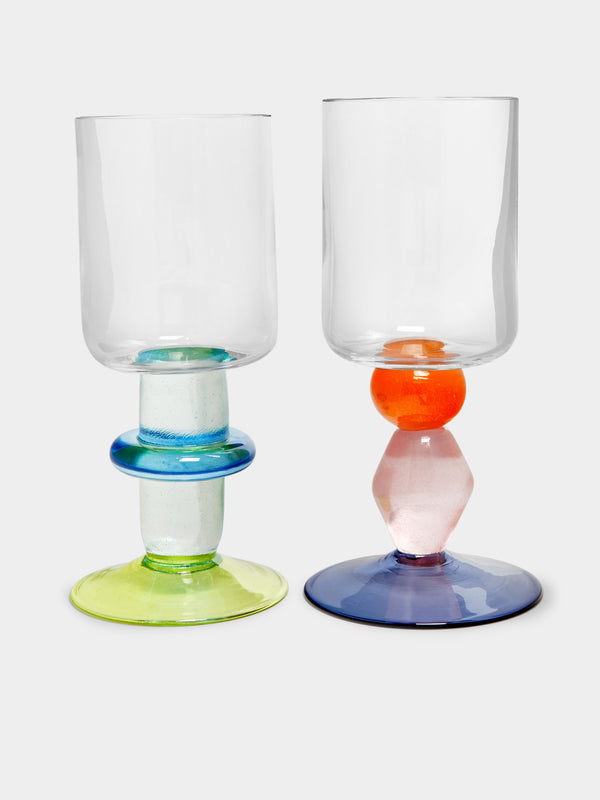 Gather - Miami Hand-Blown Wine Glasses (Set of 2) -  - ABASK - 