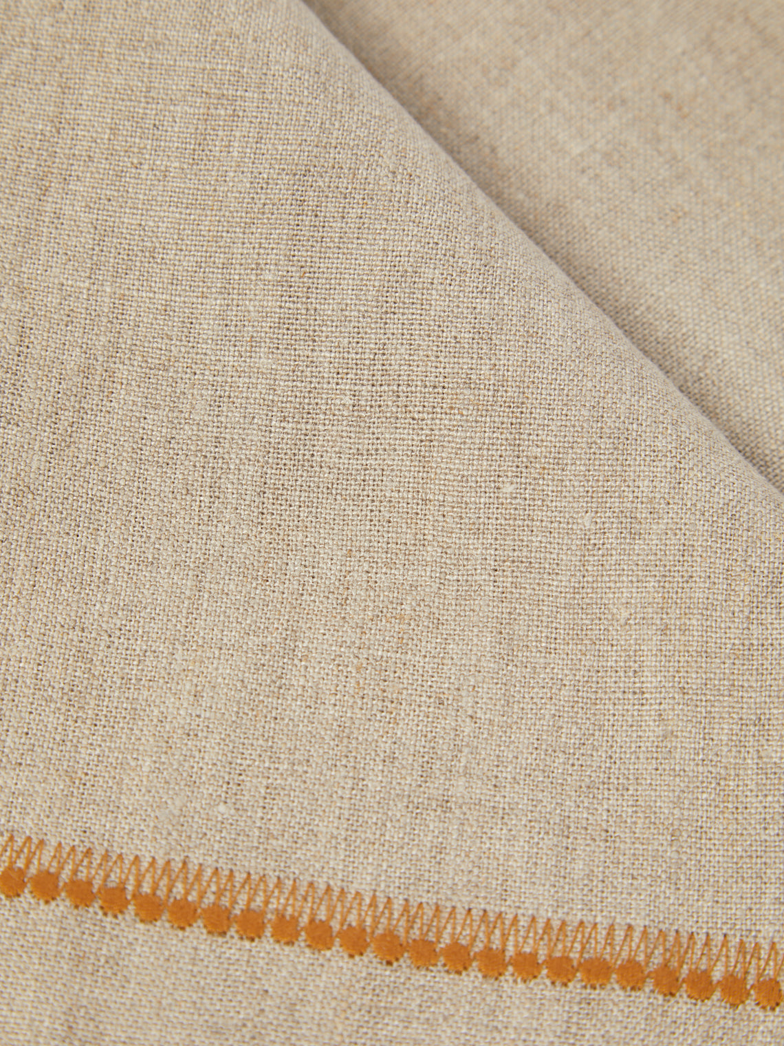 Chamois - | Set of 4 | Embroidered Linen Napkins - Beige - ABASK