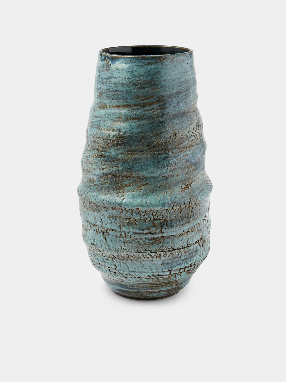 Peter Speliopoulos Projects - Hand-Thrown Stoneware Vase (12in/30.5cm) - Blue - ABASK - 