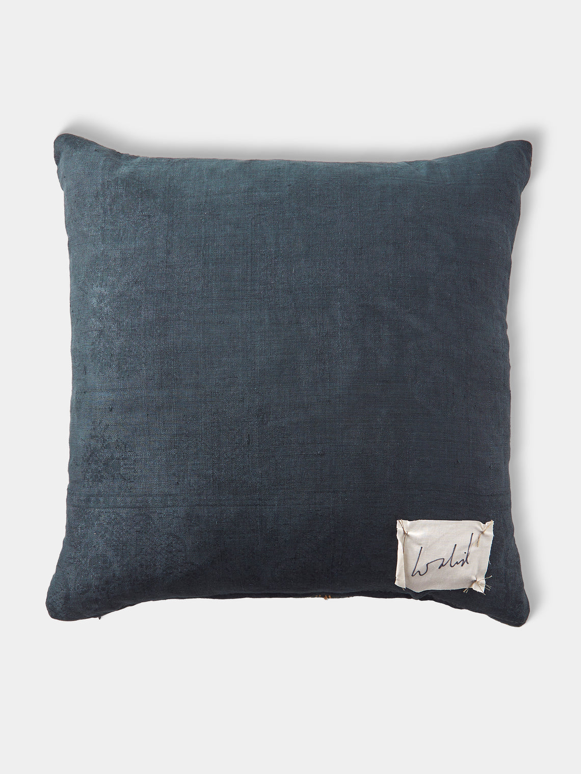 By Walid - 19th-Century Victorian Needlepoint Wool and Linen Cushion (17.5in/45cm) - Multiple - ABASK