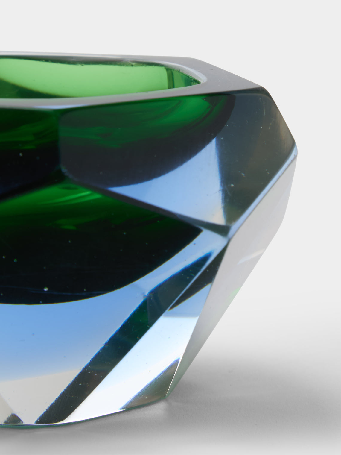 Antique and Vintage - 1970s Murano Glass Ashtray - Green - ABASK