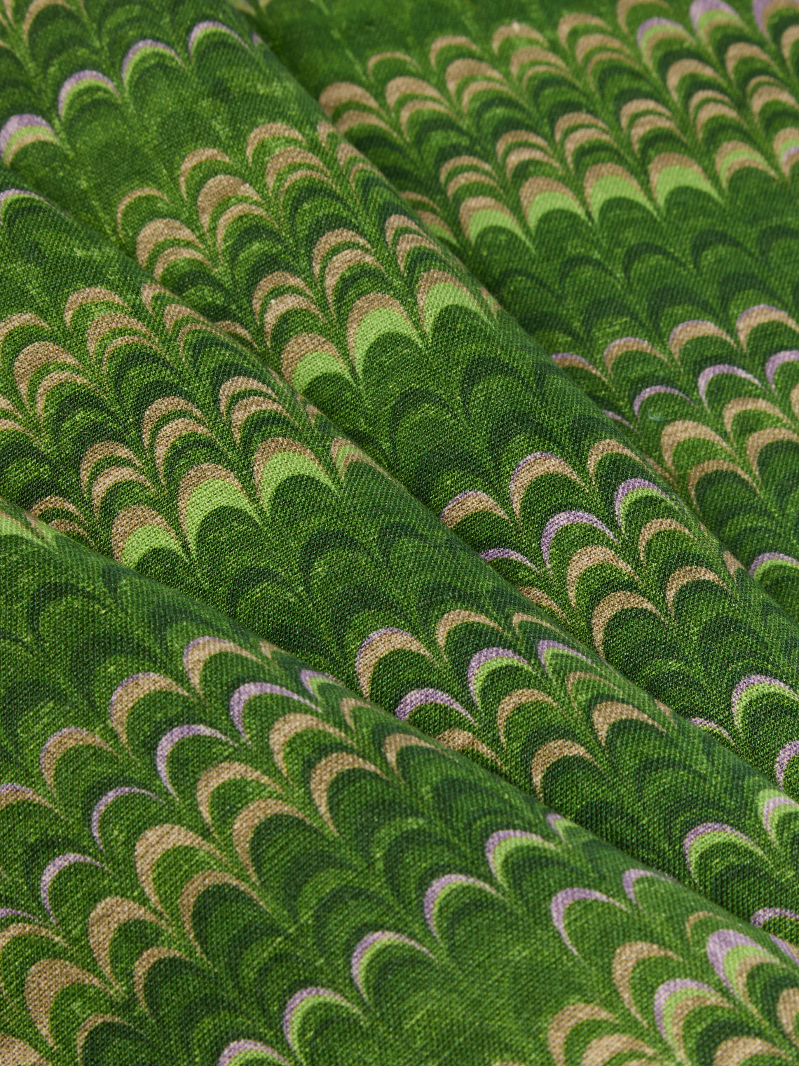 D'Ascoli - | Set of 4 | Gamine Printed Linen Placemats - Green - ABASK