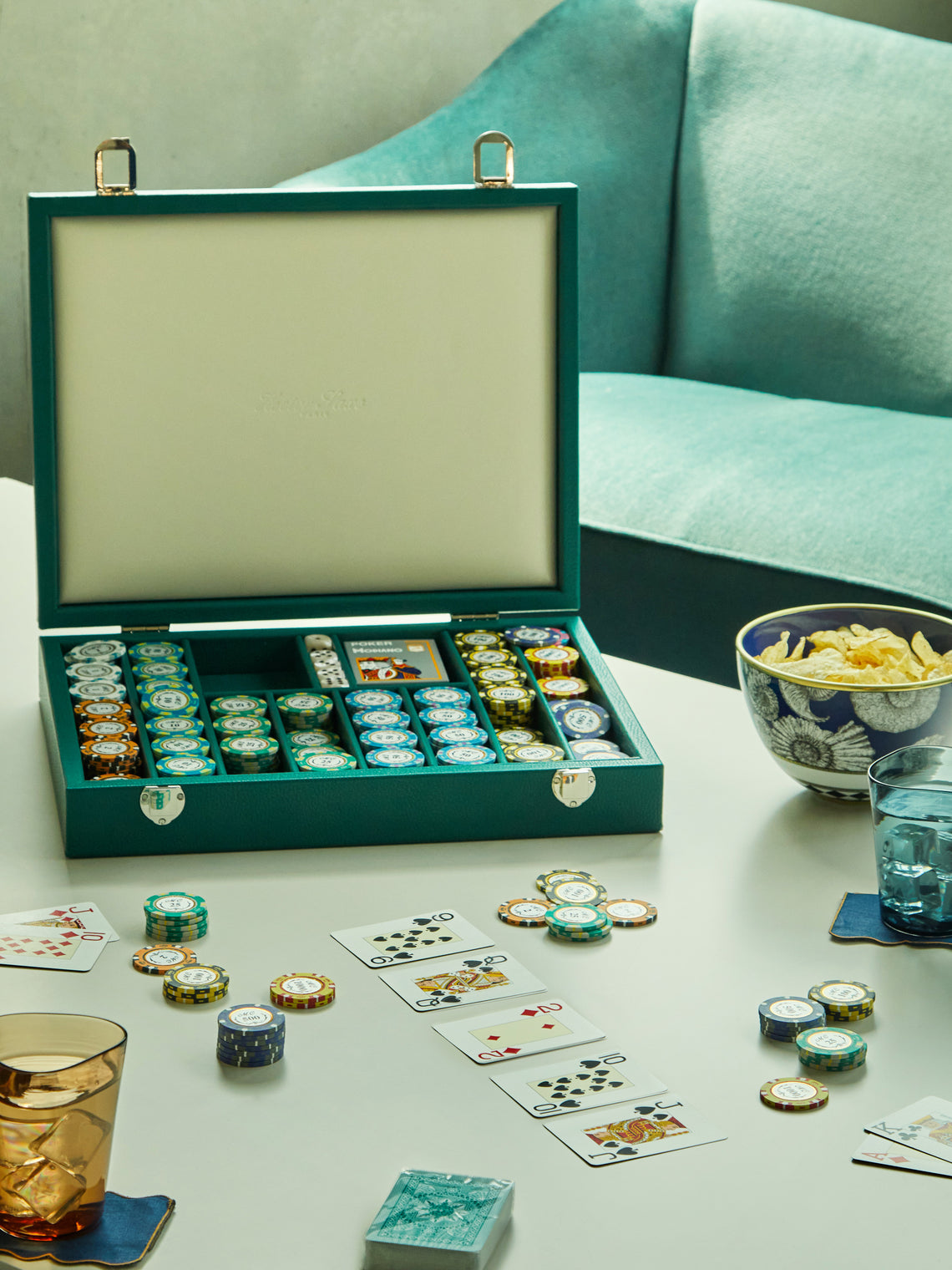 Leather Poker Set
